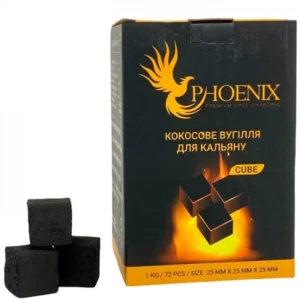 УГОЛЬ КОКОСОВЫЙ PHOENIX 1КГ 72КУБИКА В УПАКОВКЕ