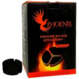 УГОЛЬ КОКОСОВЫЙ PHOENIX 1КГ 72КУБИКА ПОД КАЛАУД В УПАКОВКЕ