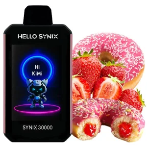 ОДНОРАЗОВАЯ ЭЛЕКТРОННАЯ СИГАРЕТА HELLO SYNIX STRAWBERRY DONUT